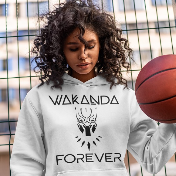 WAKANDA FOREVER BLACK: DESIGN; UNISEX CUSTOM HOODIE - Picture 3 of 3